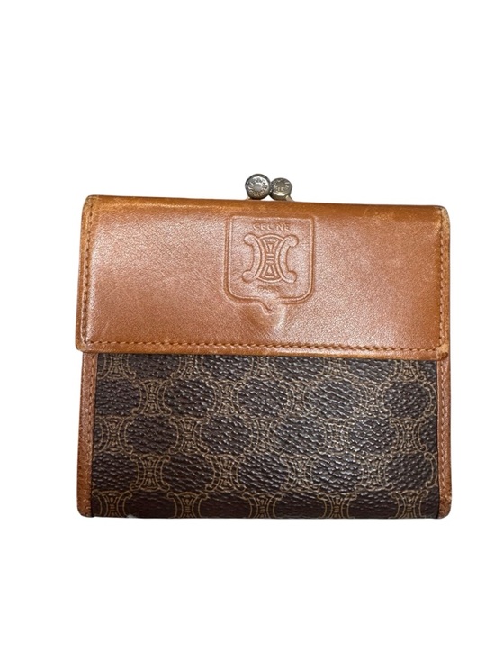 Celine Handbags - Celine Embossed Triomphe Bifold Wallet in Brown/Tan